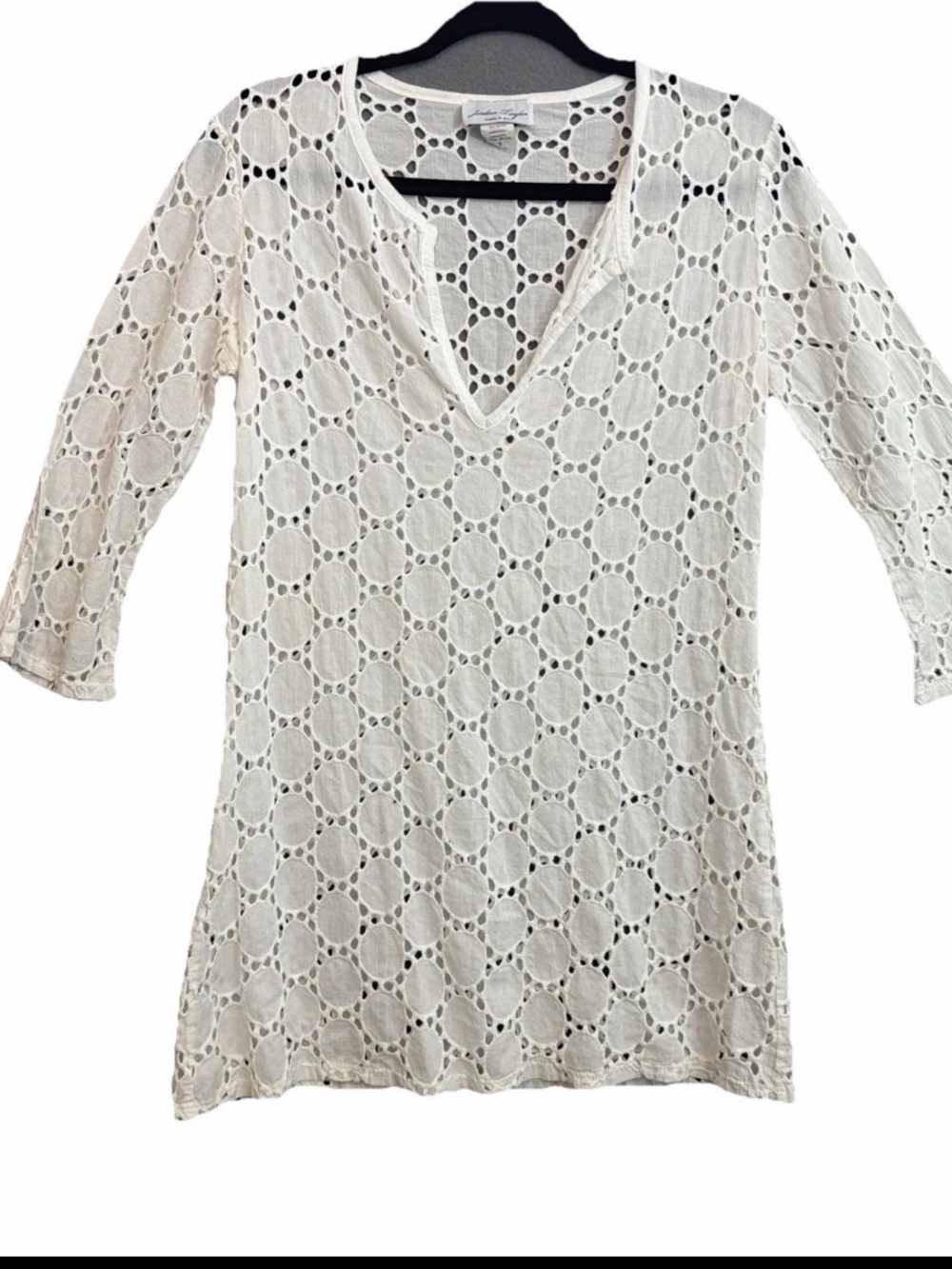 Vintage White Lace V-Neck Wm’s’s Versatile Tunic Top resort wear pool party